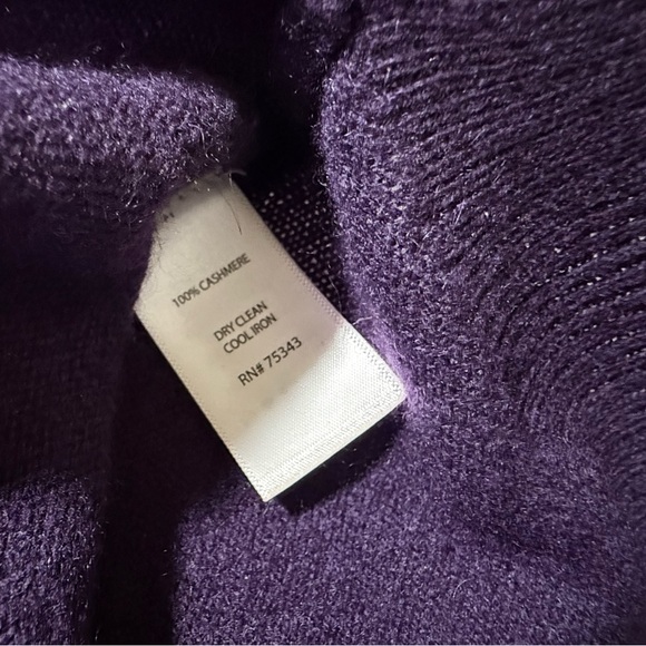 Max Studio Women’s Purple Cowl Neck Long Sleeve Cashmere Size S Sweater - Picture 4 of 9